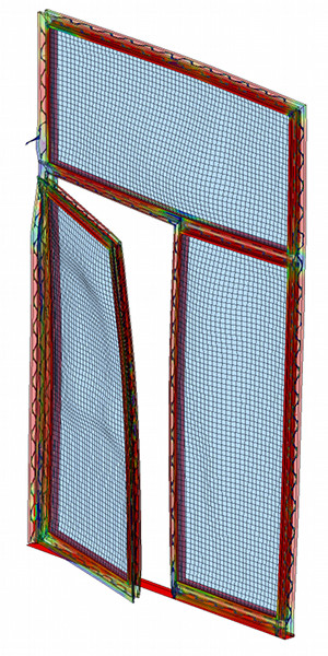 FEM-Modell Druckentlastungstür