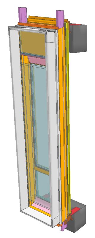 FEM-Modell einer Fassadenkonstruktion